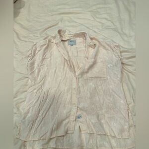 Women’s button down pineapple shirt